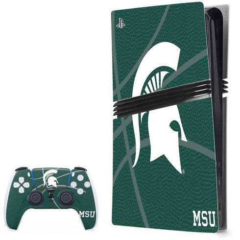 Michigan State University Green Basketball PS5 Pro Bundle Skin