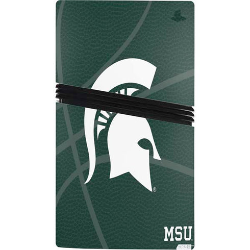 Michigan State University Green Basketball PS5 Pro Console Skin
