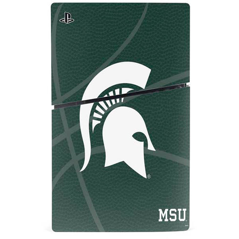 Michigan State University Green Basketball PS5 Slim Digital Edition Console Skin