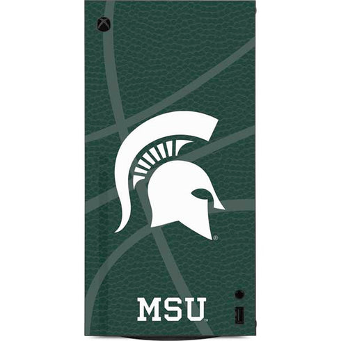 Michigan State University Green Basketball XBox Series X Digital Edition Console Skin