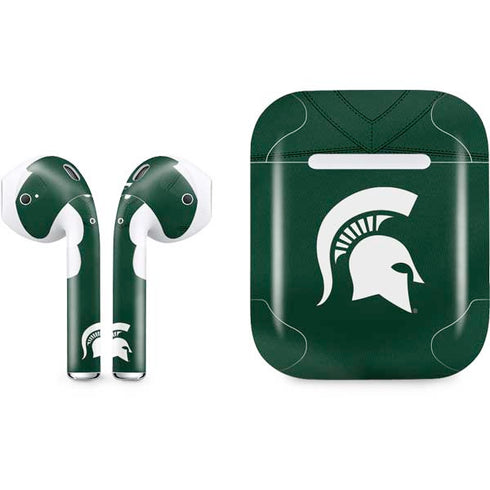 Michigan State University Green Jersey Apple AirPods Skin
