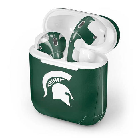 Michigan State University Green Jersey Apple AirPods Skin