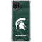 Michigan State University Green Jersey Galaxy A12 Clear Case