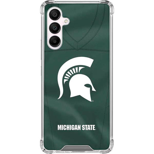 Michigan State University Green Jersey Galaxy A16 5G Clear Case