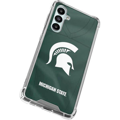 Michigan State University Green Jersey Galaxy A16 5G Clear Case
