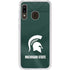 Michigan State University Green Jersey Galaxy A20 Clear Case