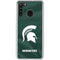 Michigan State University Green Jersey Galaxy A21 Clear Case