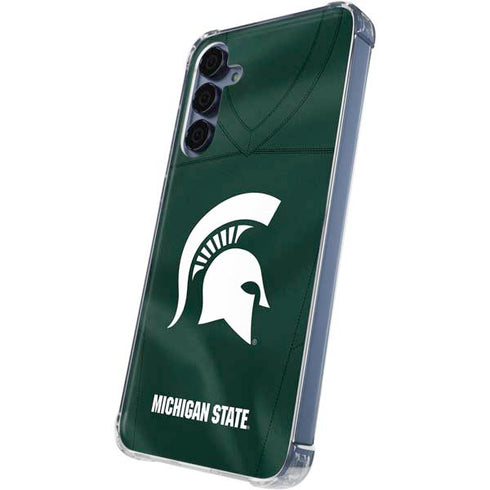 Michigan State University Green Jersey Galaxy A35 5G Clear Case