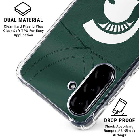 Michigan State University Green Jersey Galaxy A36 5G Clear Case