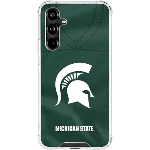 Michigan State University Green Jersey Galaxy A54 5G Clear Case