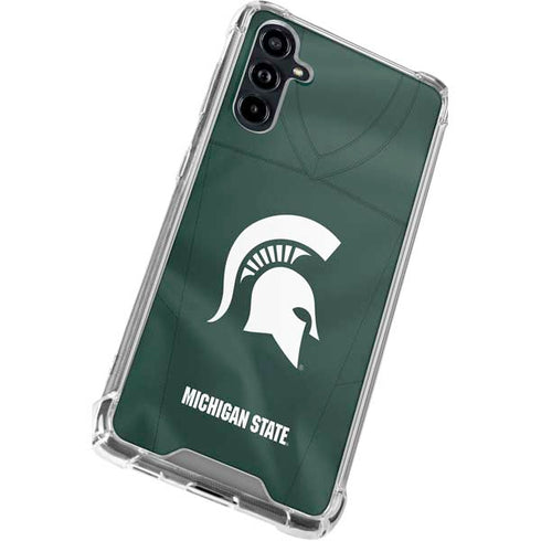 Michigan State University Green Jersey Galaxy A54 5G Clear Case