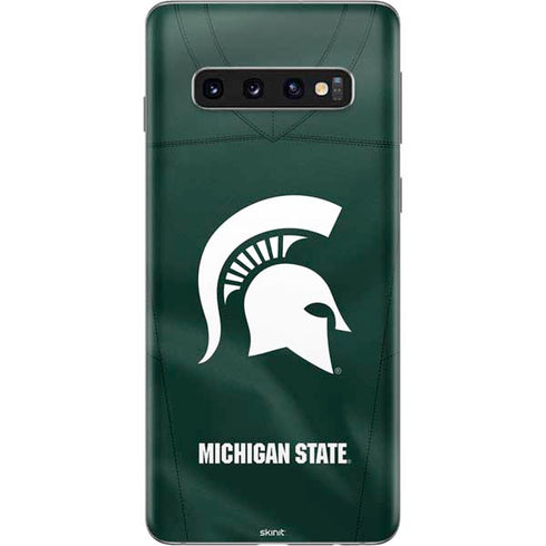 Michigan State University Green Jersey Galaxy S10 Skin