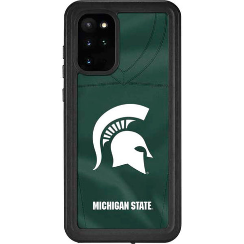 Michigan State University Green Jersey Galaxy S20 Plus Waterproof Case
