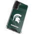 Michigan State University Green Jersey Galaxy S21 FE Clear Case
