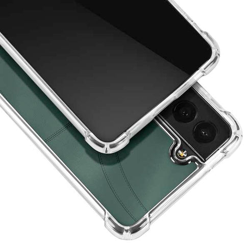 Michigan State University Green Jersey Galaxy S21 FE Clear Case