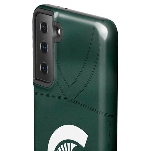 Michigan State University Green Jersey Galaxy S21 FE Pro Case