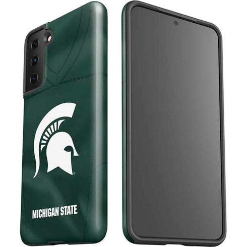 Michigan State University Green Jersey Galaxy S21 FE Pro Case