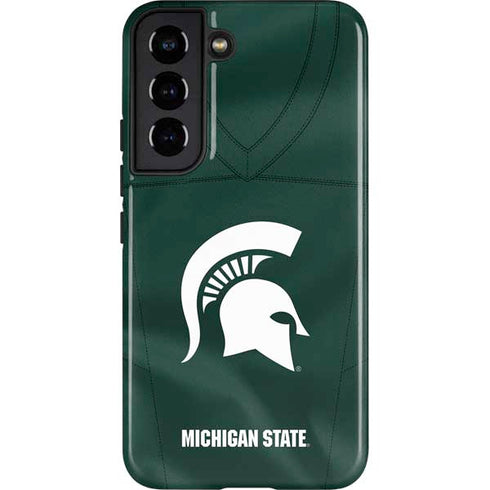 Michigan State University Green Jersey Galaxy S22 Pro Case