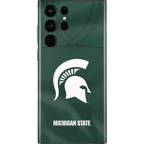 Michigan State University Green Jersey Galaxy S22 Ultra Skin