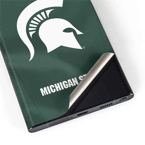 Michigan State University Green Jersey Galaxy S22 Ultra Skin