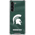 Michigan State University Green Jersey Galaxy S23 FE Clear Case
