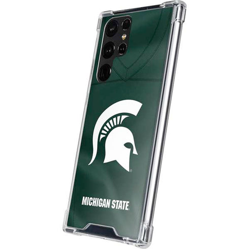 Michigan State University Green Jersey Galaxy S23 Ultra Clear Case