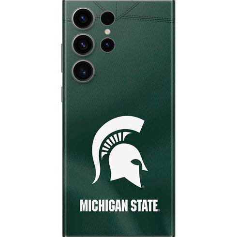 Michigan State University Green Jersey Galaxy Skins