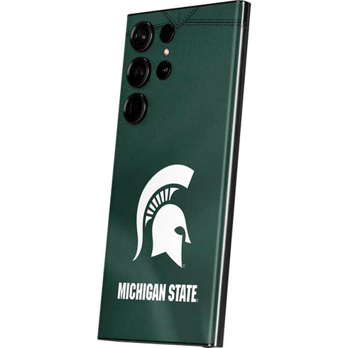 Michigan State University Green Jersey Galaxy Skins