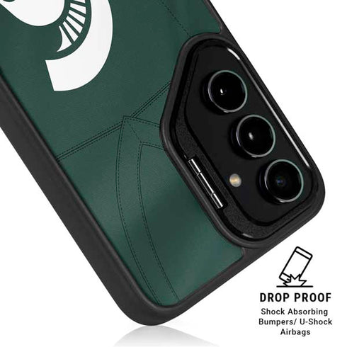 Michigan State University Green Jersey Galaxy S25 Kickstand Case