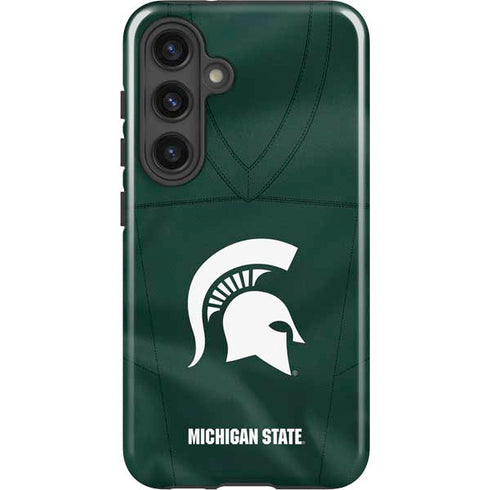 Michigan State University Green Jersey Galaxy S24 Plus Impact Case