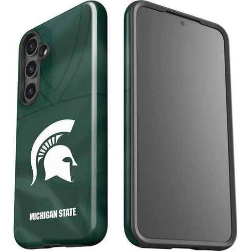 Michigan State University Green Jersey Galaxy S24 Plus Impact Case
