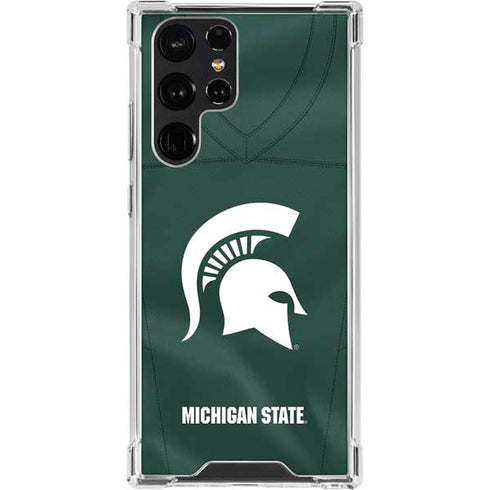 Michigan State University Green Jersey Galaxy S24 Ultra Clear Case