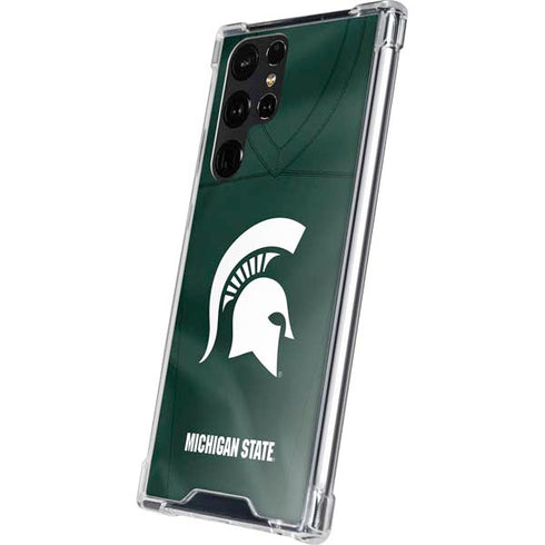 Michigan State University Green Jersey Galaxy S24 Ultra Clear Case