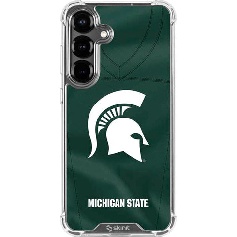 Michigan State University Green Jersey Galaxy S26 Plus Clear Case