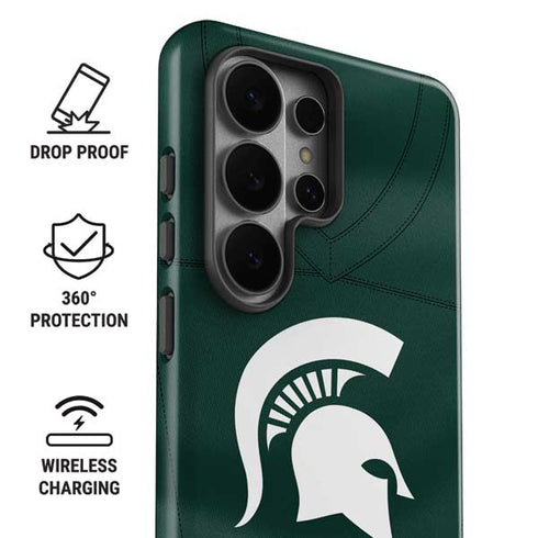Michigan State University Green Jersey Galaxy S26 Ultra Impact Case