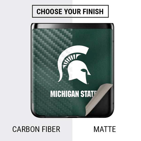 Michigan State University Green Jersey Galaxy Z Flip Skin