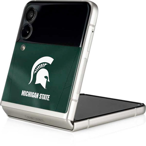 Michigan State University Green Jersey Galaxy Z Flip3 5G Skin
