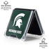 Michigan State University Green Jersey Galaxy Z Flip6 Clear Case