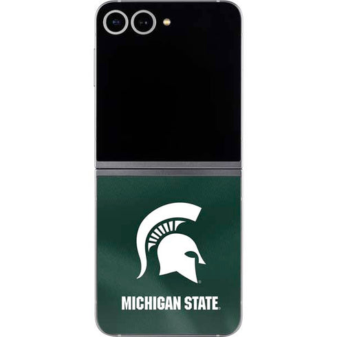 Michigan State University Green Jersey Galaxy Z Flip6 Skin
