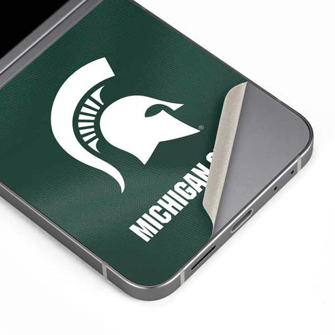Michigan State University Green Jersey Galaxy Z Flip6 Skin