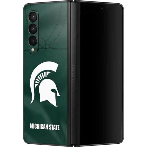 Michigan State University Green Jersey Galaxy Z Fold3 5G Skin