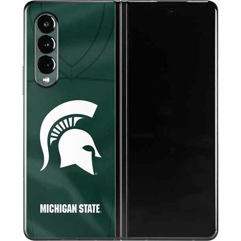 Michigan State University Green Jersey Galaxy Z Fold3 5G Skin
