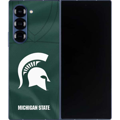 Michigan State University Green Jersey Galaxy Z Fold6 Skin