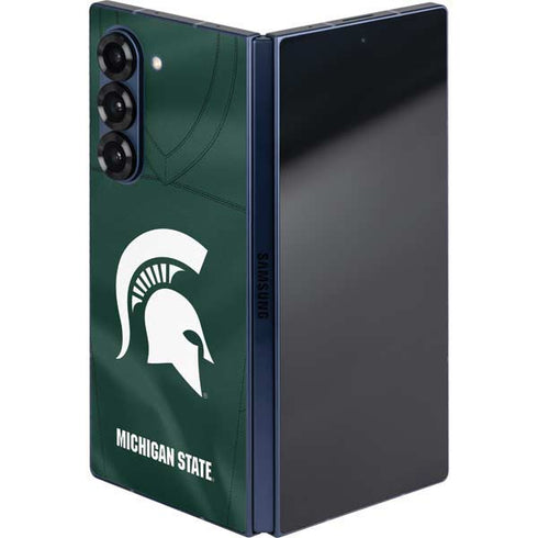 Michigan State University Green Jersey Galaxy Z Fold6 Skin
