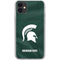 Michigan State University Green Jersey iPhone 11 Clear Case