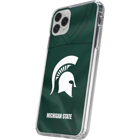 Michigan State University Green Jersey iPhone 11 Pro Clear Case