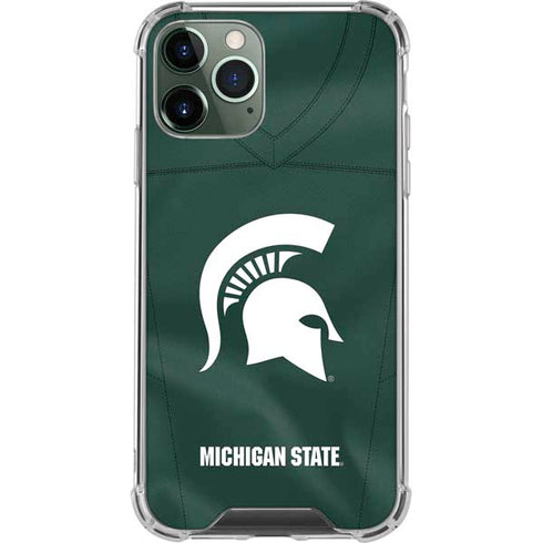 Michigan State University Green Jersey iPhone 11 Pro Max Clear Case