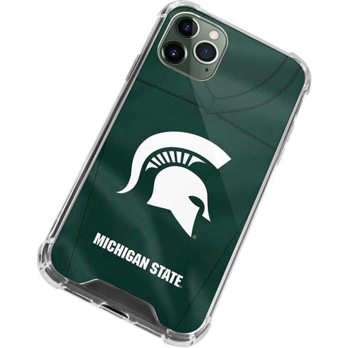Michigan State University Green Jersey iPhone 11 Pro Max Clear Case
