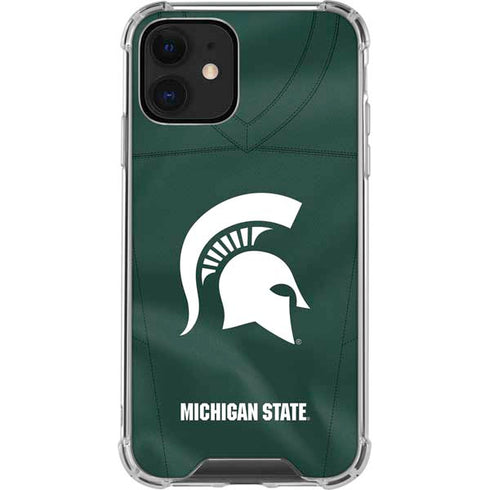 Michigan State University Green Jersey iPhone 12 Clear Case
