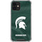 Michigan State University Green Jersey iPhone 12 Clear Case